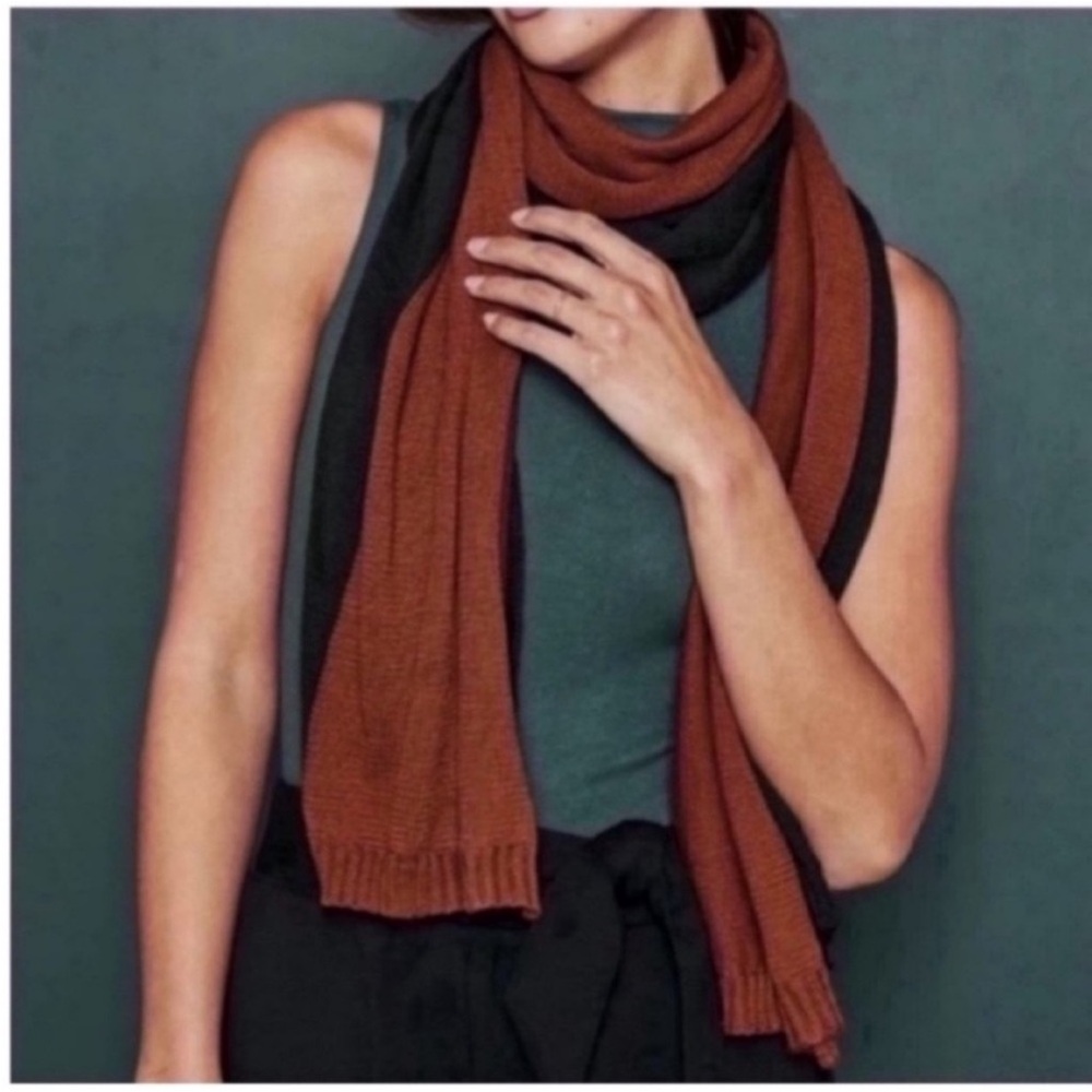 Summersalt Classic Colorblock Two Tone Scarf Sea Urchin and Praline